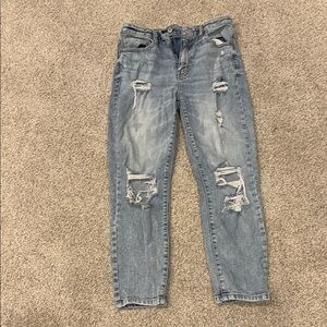 Eunina Light Blue Distressed Skinny Jeans